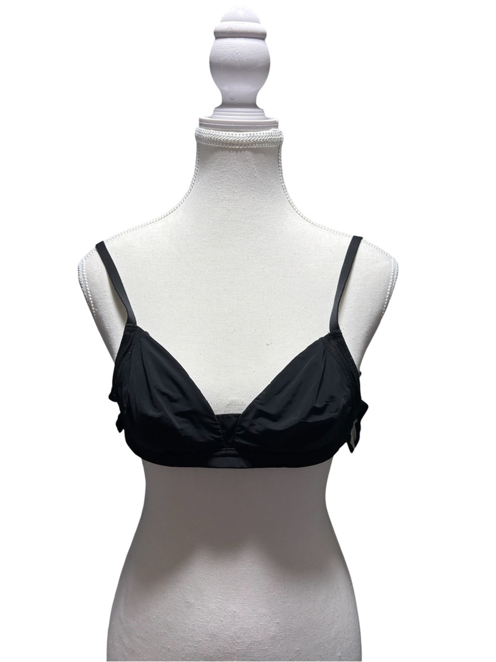 Madewell women’s sz small Black Wireless Bralette no padding straps hook closure